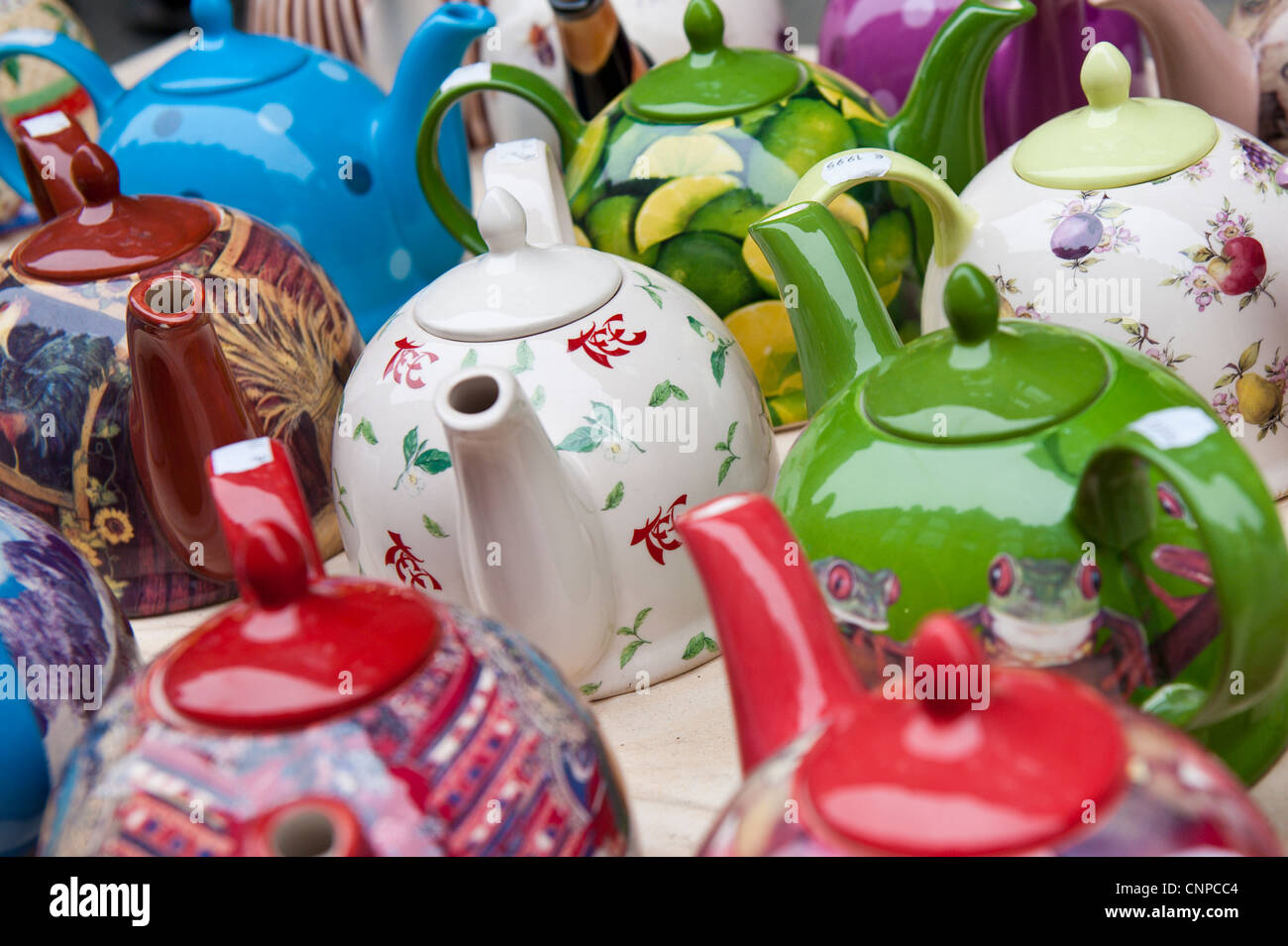 Ceramics porcelain Teapots on sale in Leipzig, Germany Stock Photo Alamy