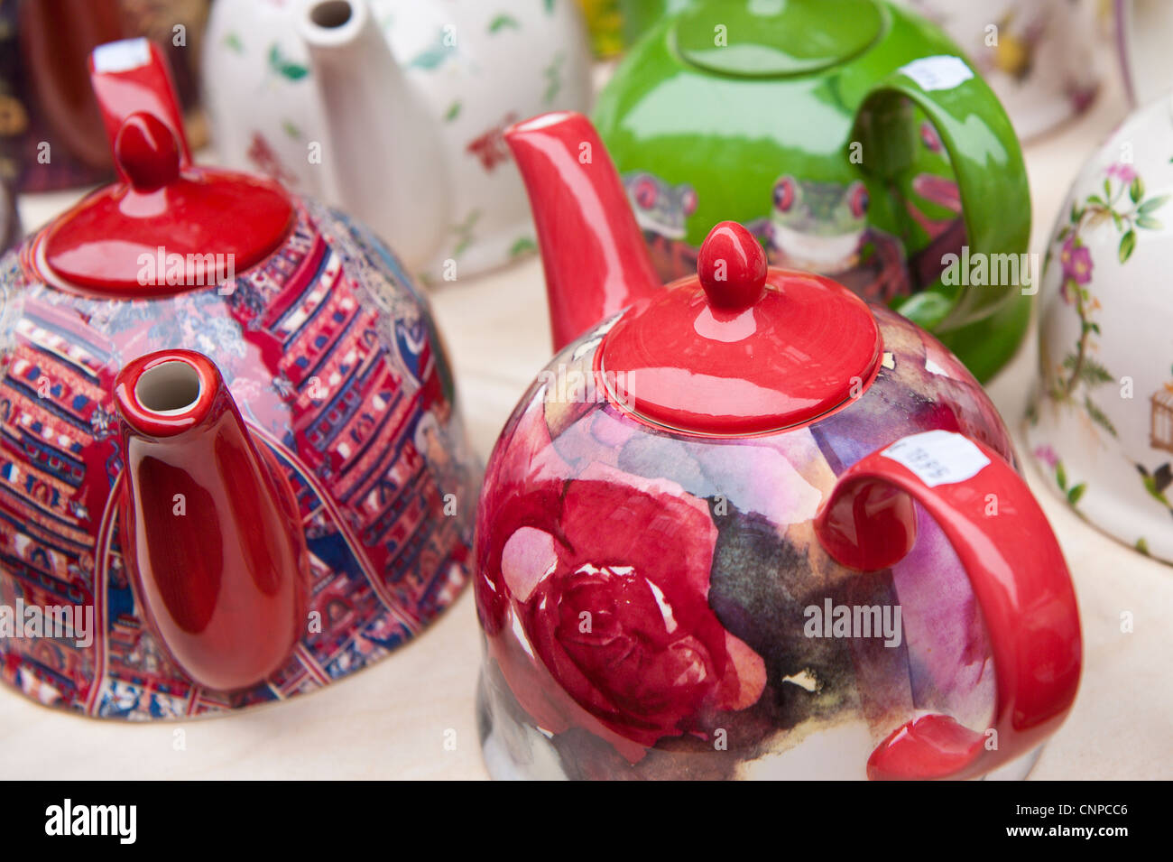Ceramics porcelain Teapots on sale in Leipzig, Germany Stock Photo Alamy