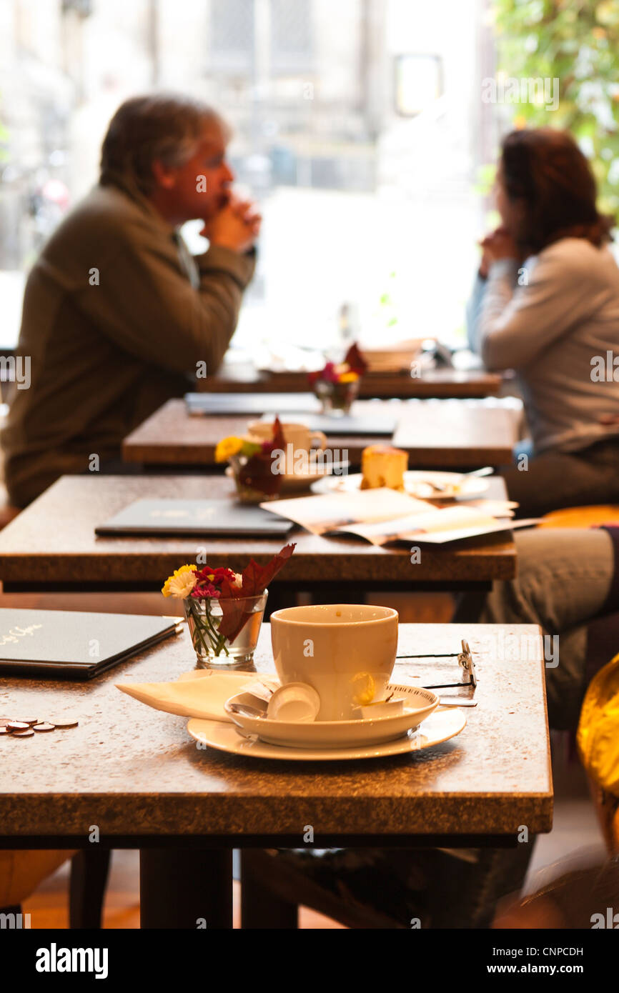 Cafe in Leipzig, Germany Stock Photo - Alamy