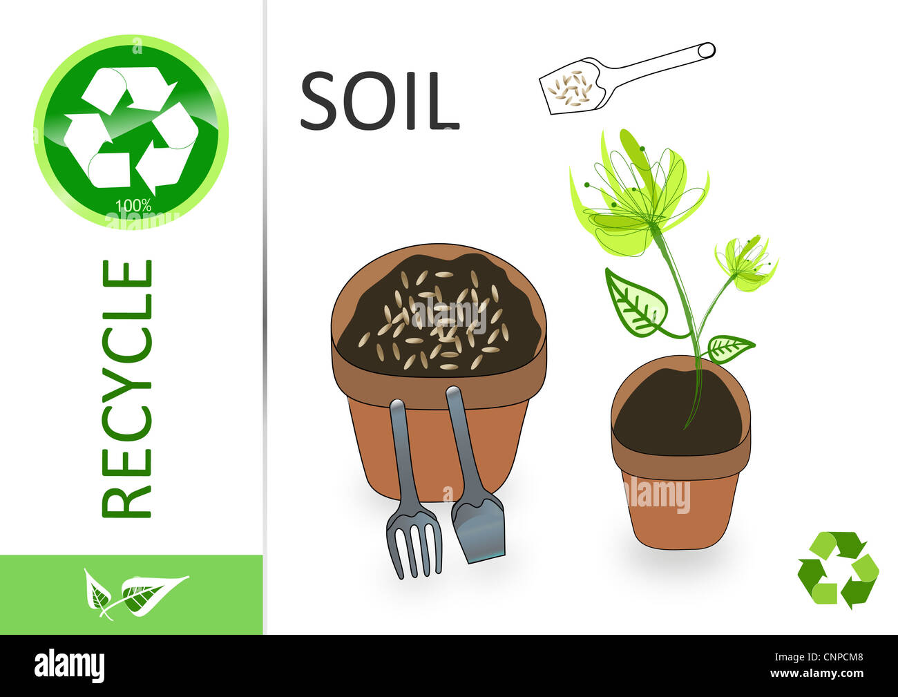 Please recycle soil Stock Photo Alamy