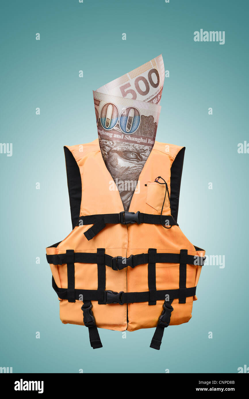 safety dollars hk concept (path in side) Stock Photo