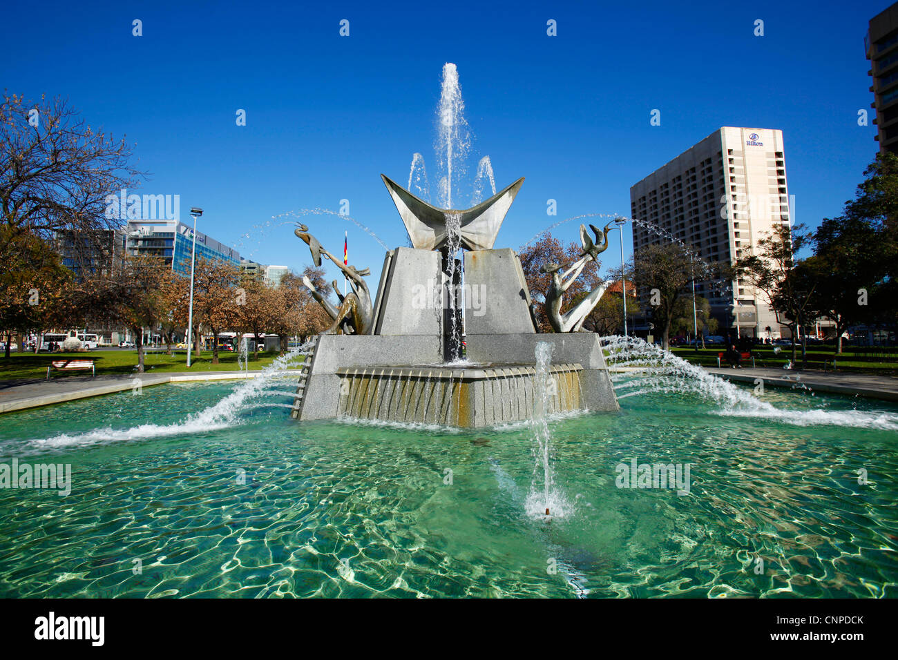 Fountain at Victoria Square Adelaide South Australia Stock Photo