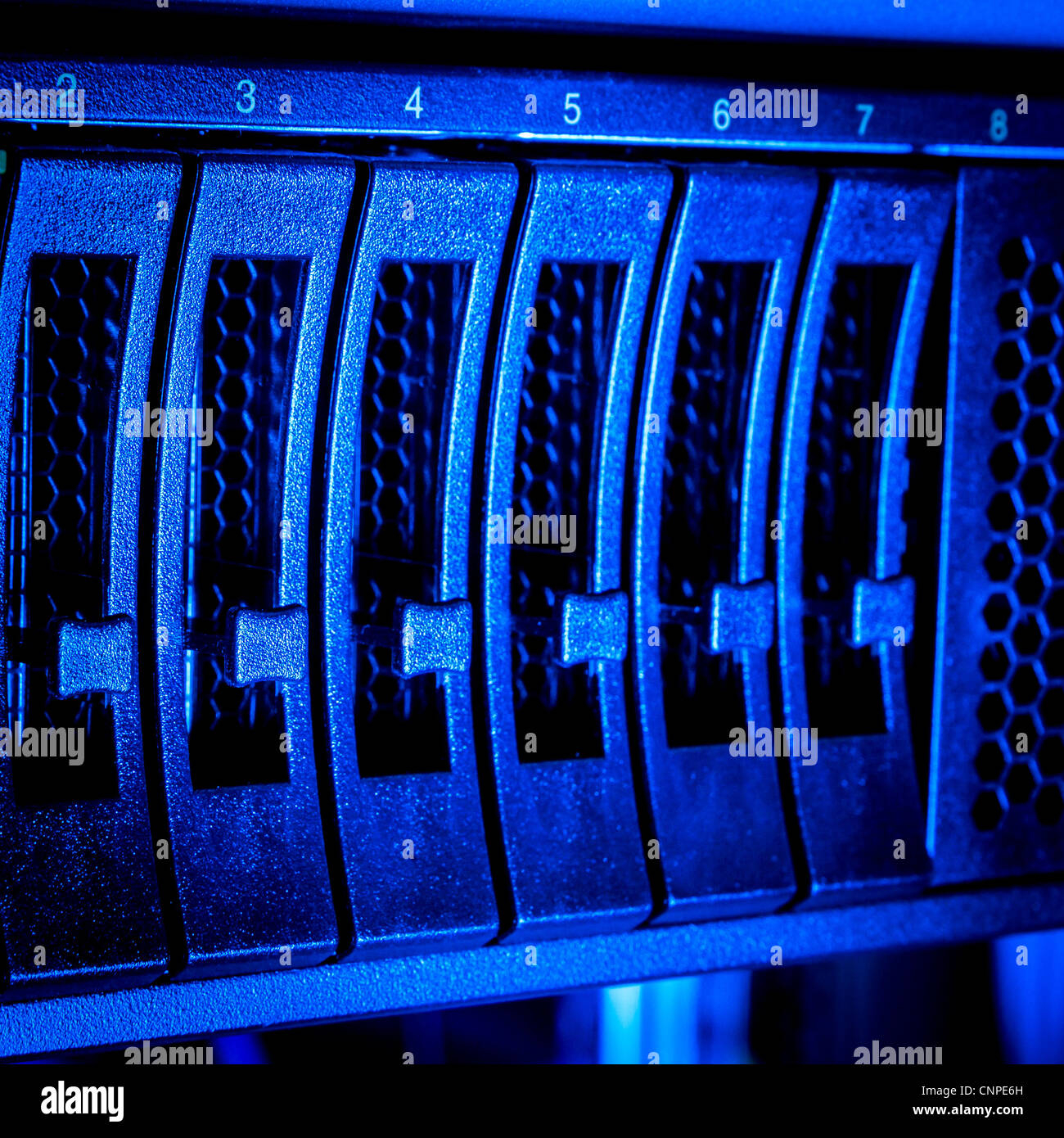 Detail of hard drive cluster in data center Stock Photo Alamy
