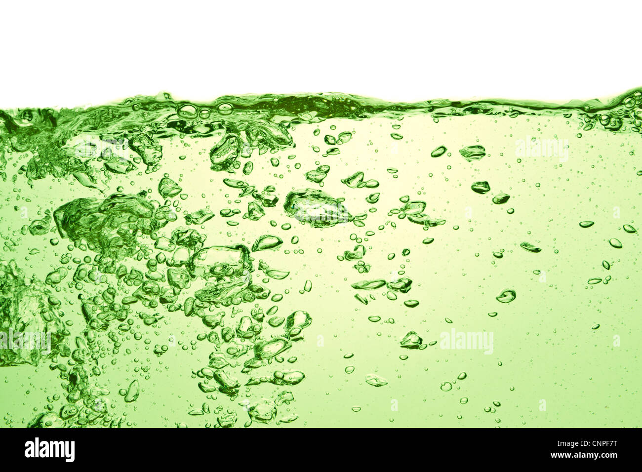 green soda drink with bubbles Stock Photo Alamy