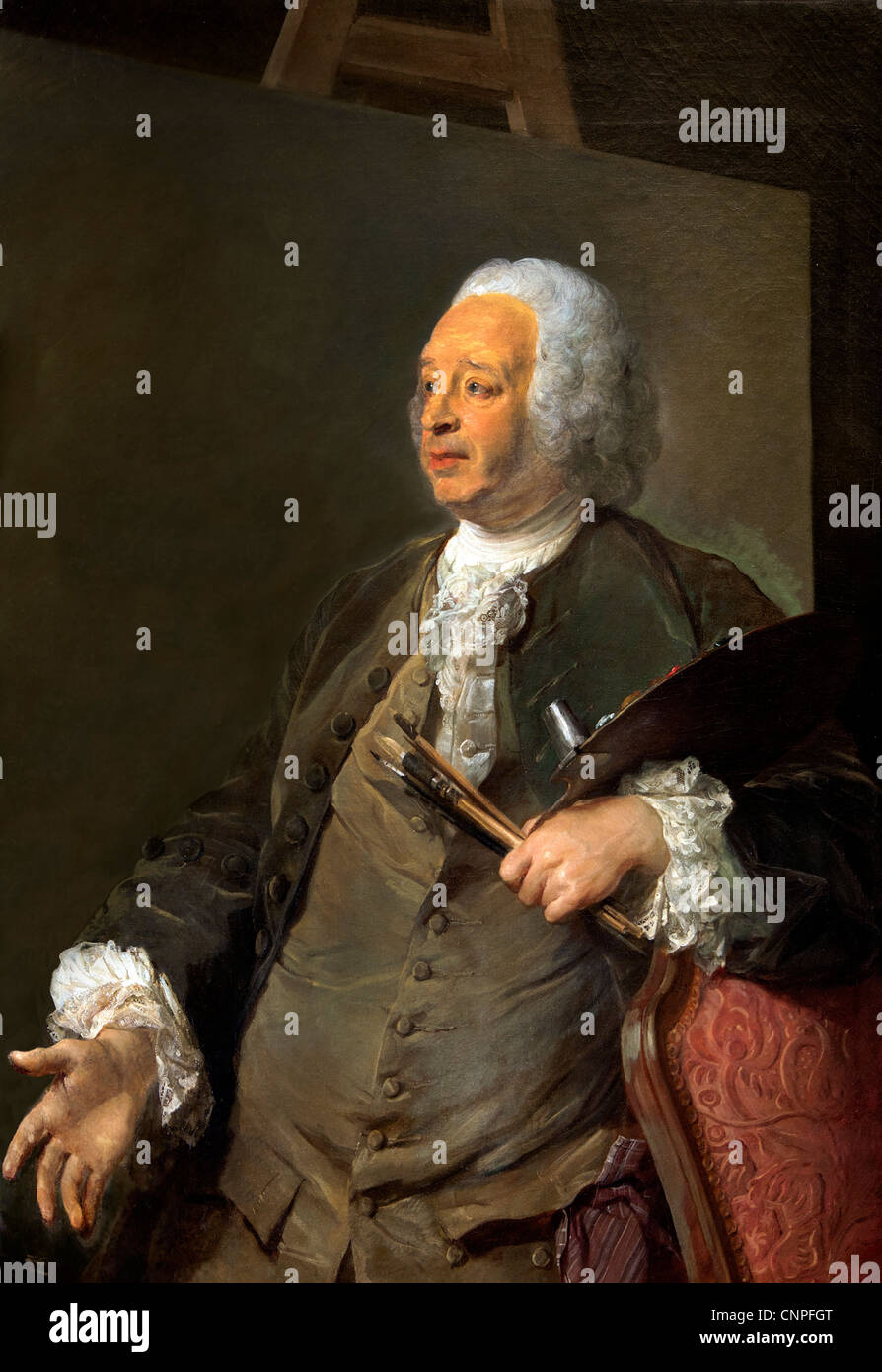 Portrait of the Painter Jean Baptiste Oudry by Jean Baptiste Perronneau