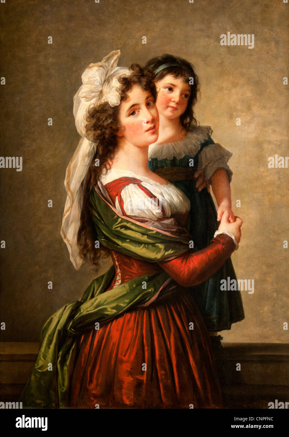 Madame Rousseau and her daughter  1789 Elisabeth Louise Vigee Le Brun (1755-1842) France French Stock Photo