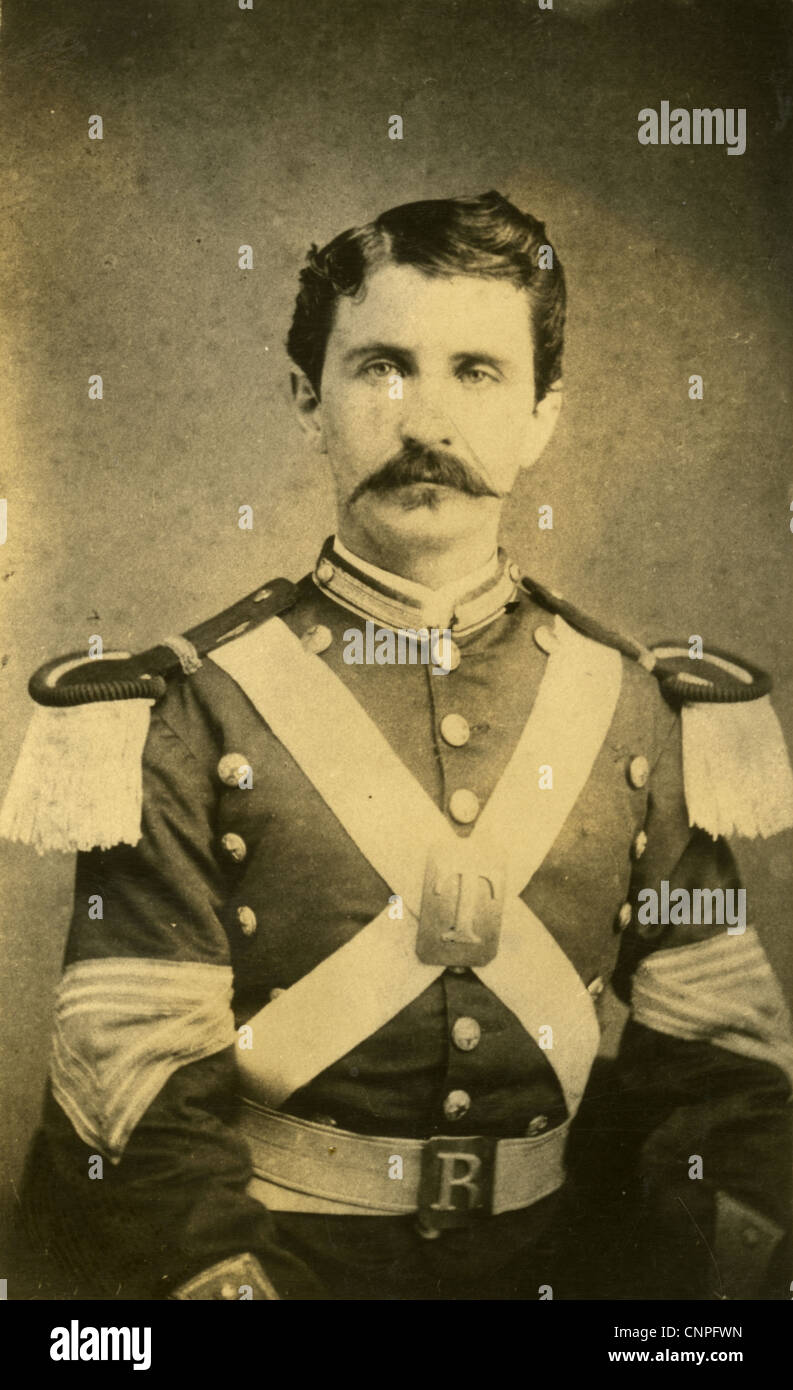 C.C. Bell, Quartermaster, Travis Rifles of Austin, Texas, 1876. Stock Photo