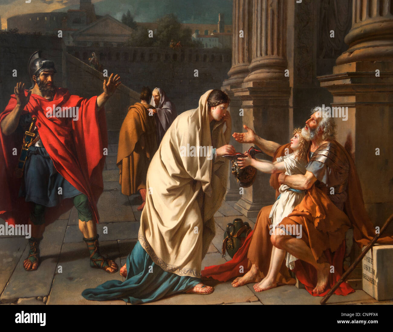 Bélisaire demandant l'aumône  - Belisarius begging 1748 by Jacques-Louis DAVID 1748 -1825 France French Stock Photo