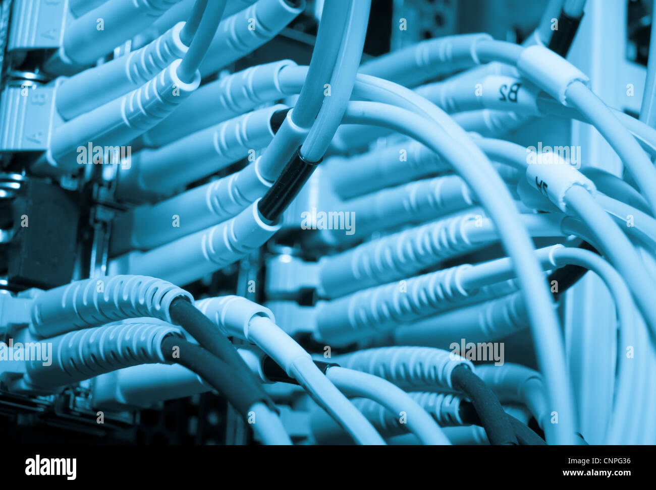 optic fiber cables connected to data center Stock Photo - Alamy