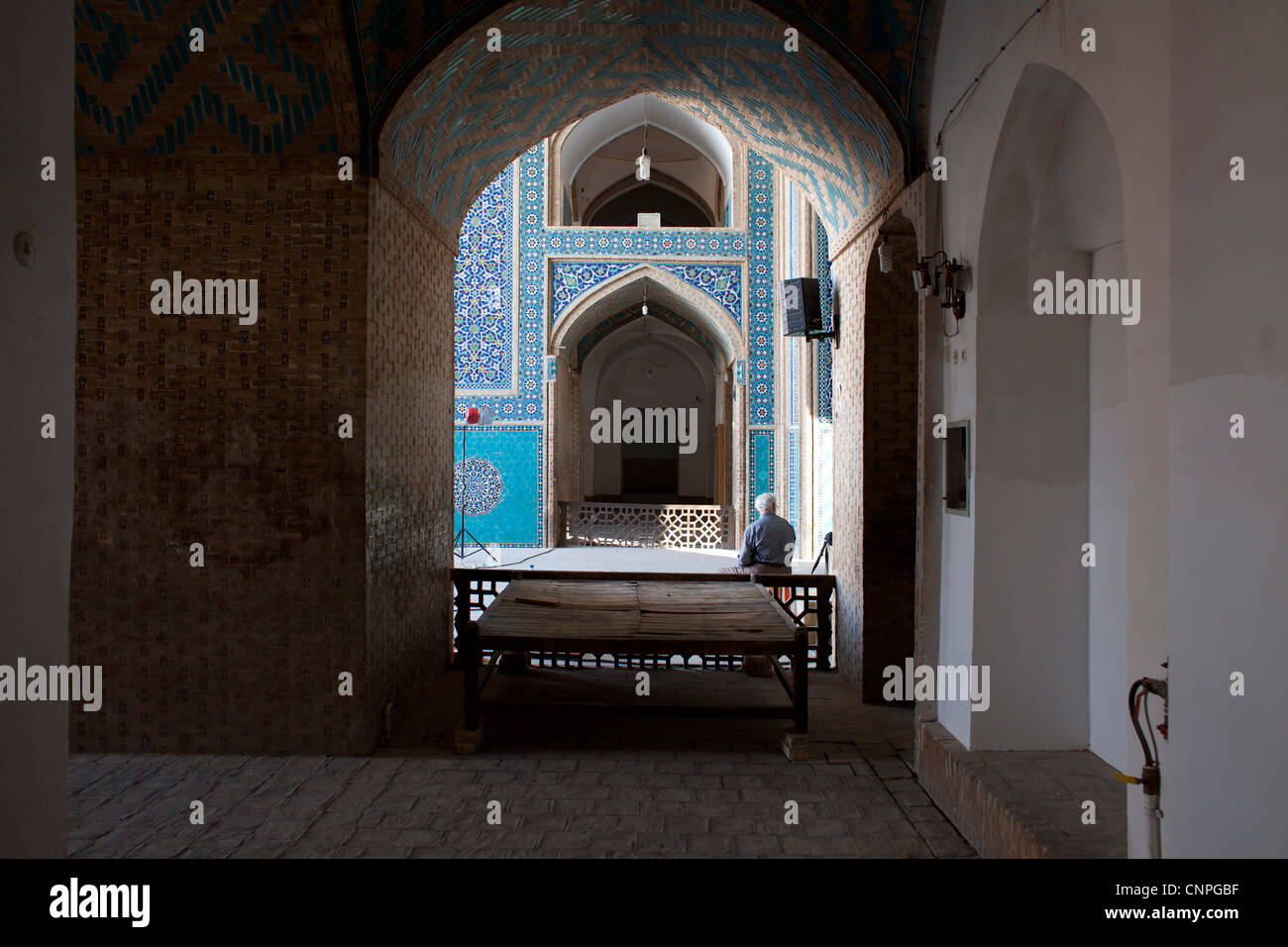 interior of the jameh mosqe, yazd Stock Photo