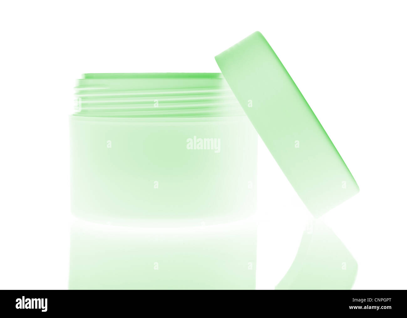 cosmetic cream in container isolated on white background Stock Photo