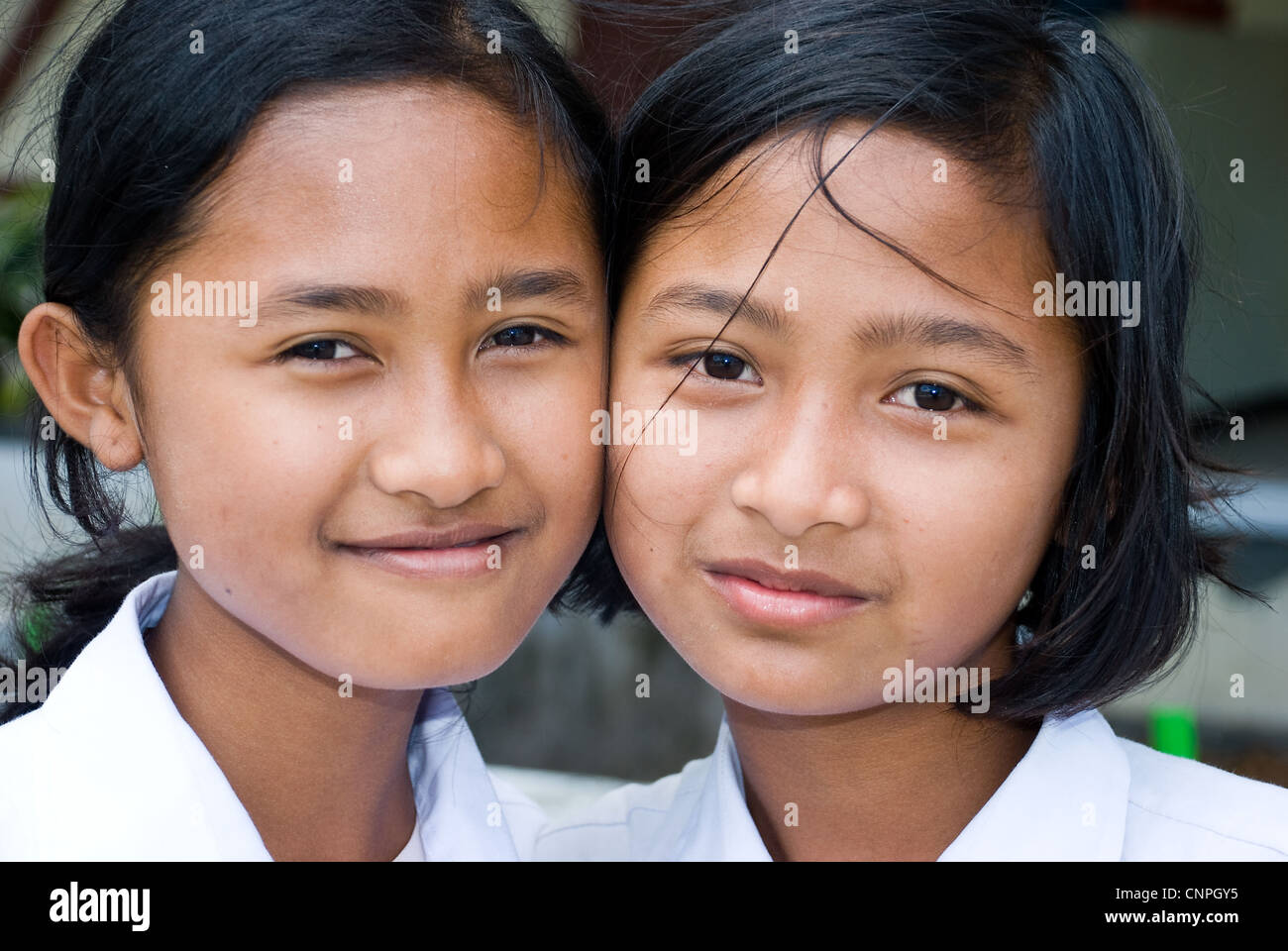 girls in kupang, west timor, indonesia Stock Photo