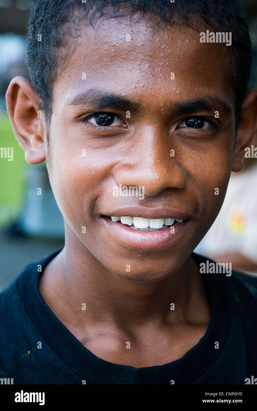 teenage boy in kupang, west timor, indonesia Stock Photo