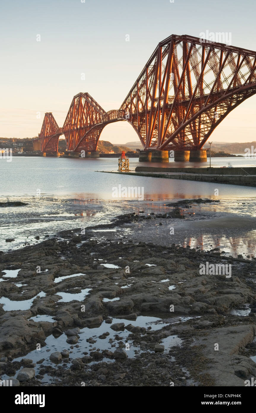 The Forth Rail Bridge, near Edinburgh, Scotland. Stock Photo