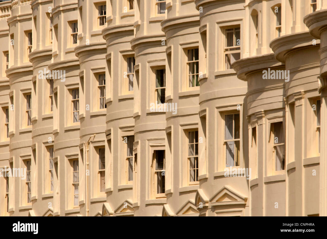 Regency houses and flats in Brunswick Square, Hove, East Sussex Stock