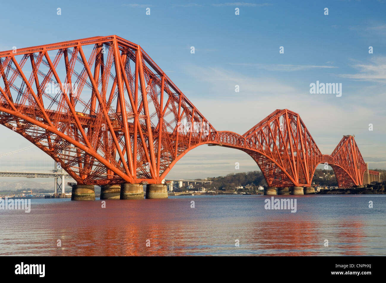 The Forth Rail Bridge, near Edinburgh, Scotland. Stock Photo