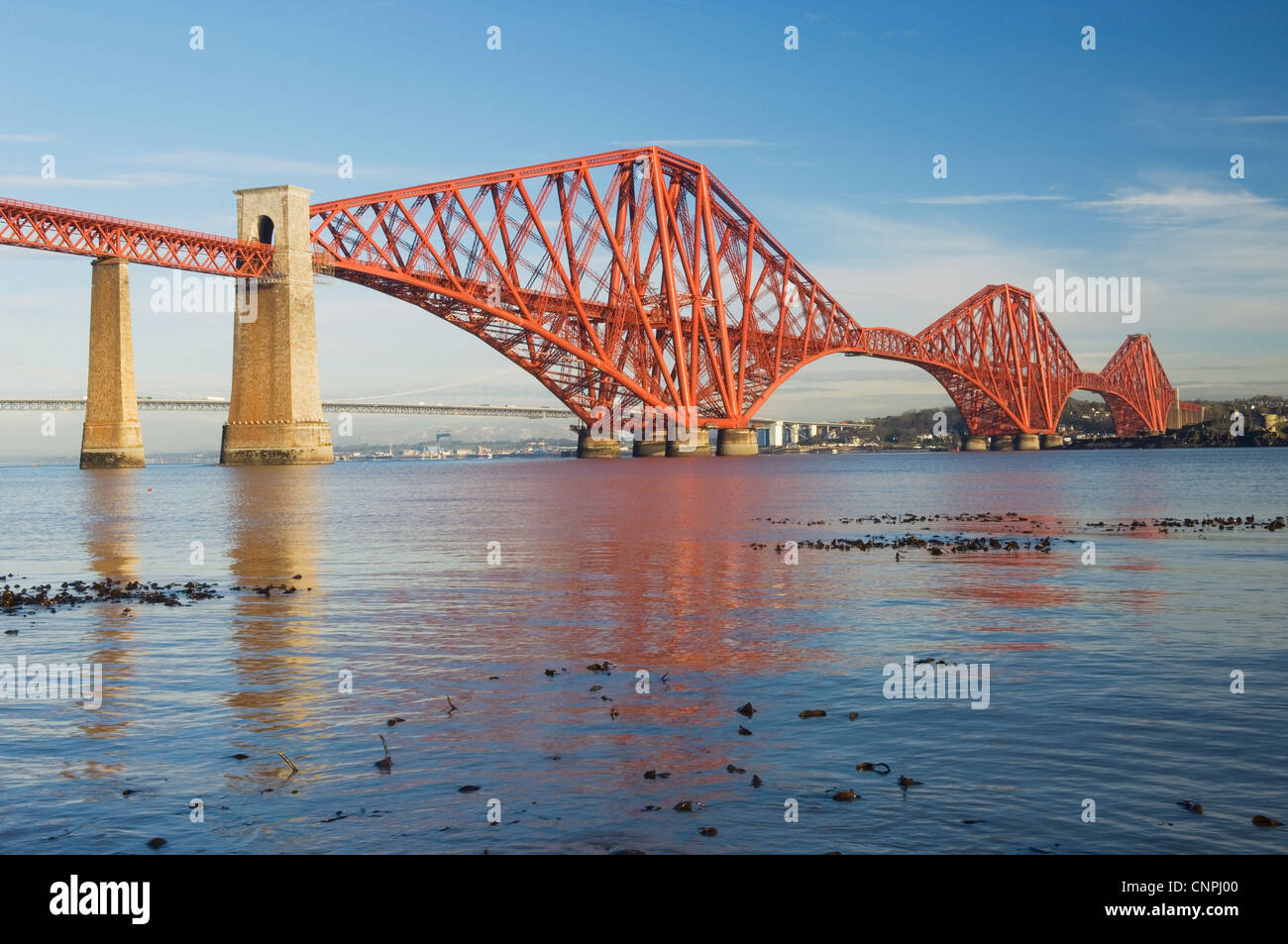 The Forth Rail Bridge, near Edinburgh, Scotland. Stock Photo