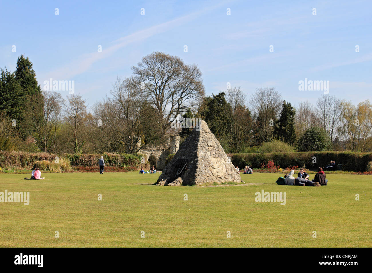 Pyramid at Reigate castle grounds Surrey England UK Stock Photo