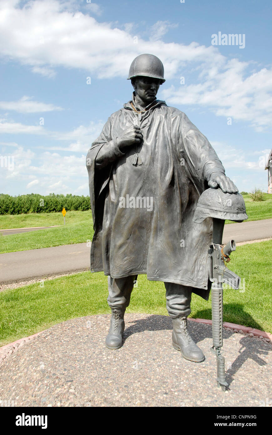 Statue of soldier at The High Ground Wisconsin Vietnam Veterans Memorial Project in Niellsville