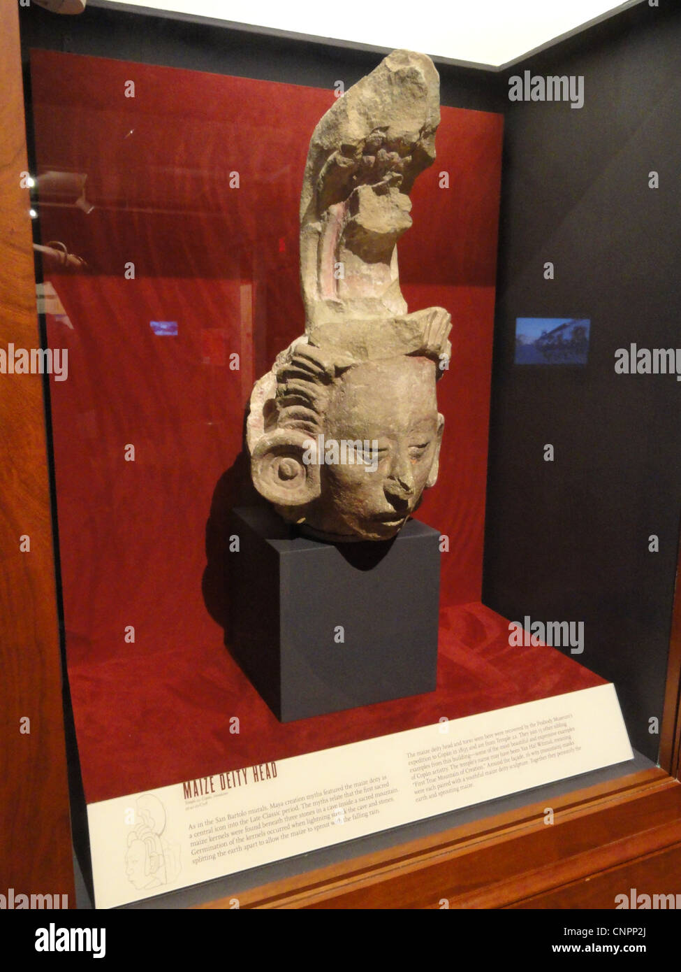 Exhibit from the Meso-American Collection, Peabody Museum, Harvard University, Cambridge, Massachusetts, USA. Stock Photo
