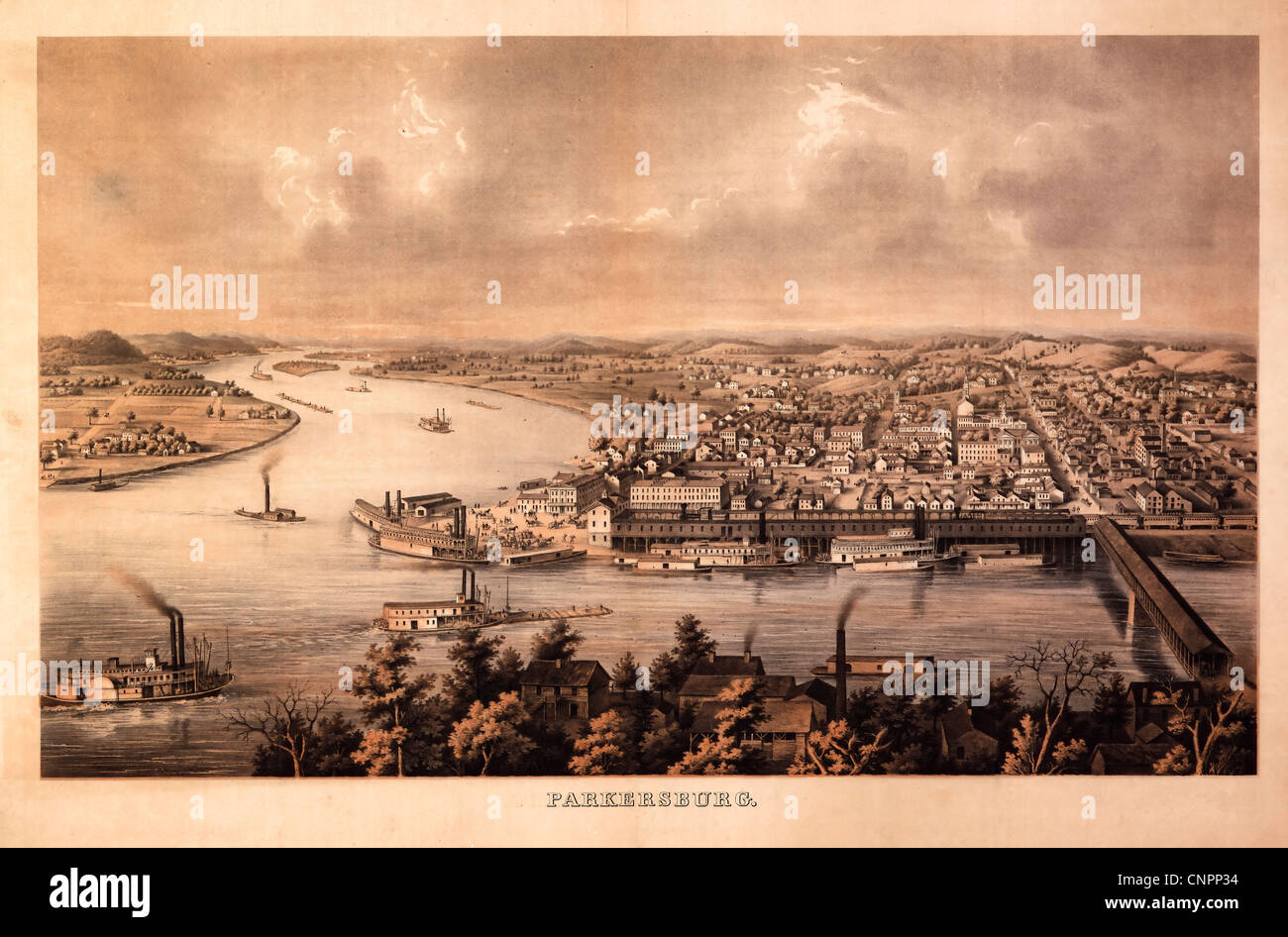 Parkersburg, West Virginia, circa 1861 Stock Photo Alamy