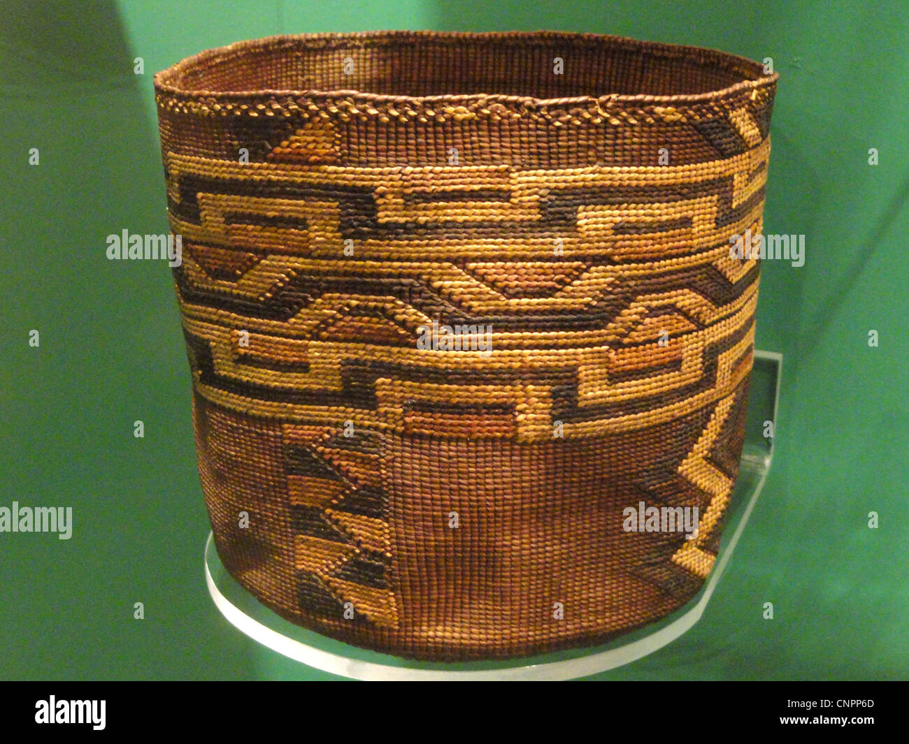 Basket, Tlingit, probably mid 1800s - Native American collection - Peabody Museum, Harvard University Stock Photo