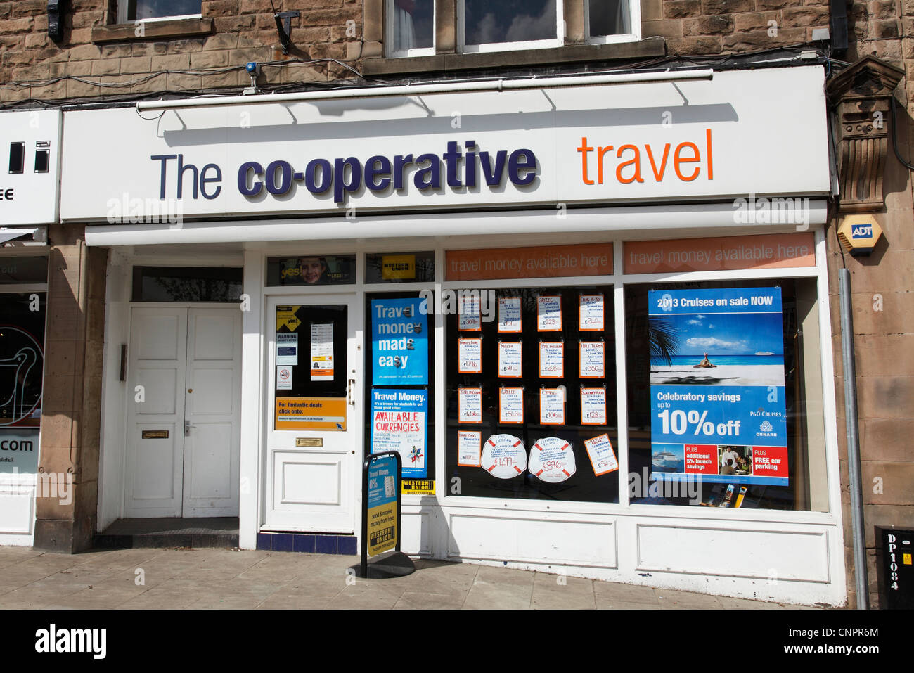 A Co-Operative travel agent in Matlock, Derbyshire, England, U.K. Stock Photo