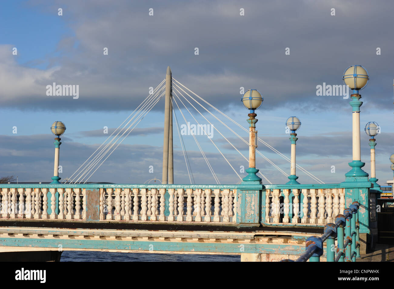 Old Scarisbrick Avenue Bridge over Marine Lake, Southport. Merseyside ...