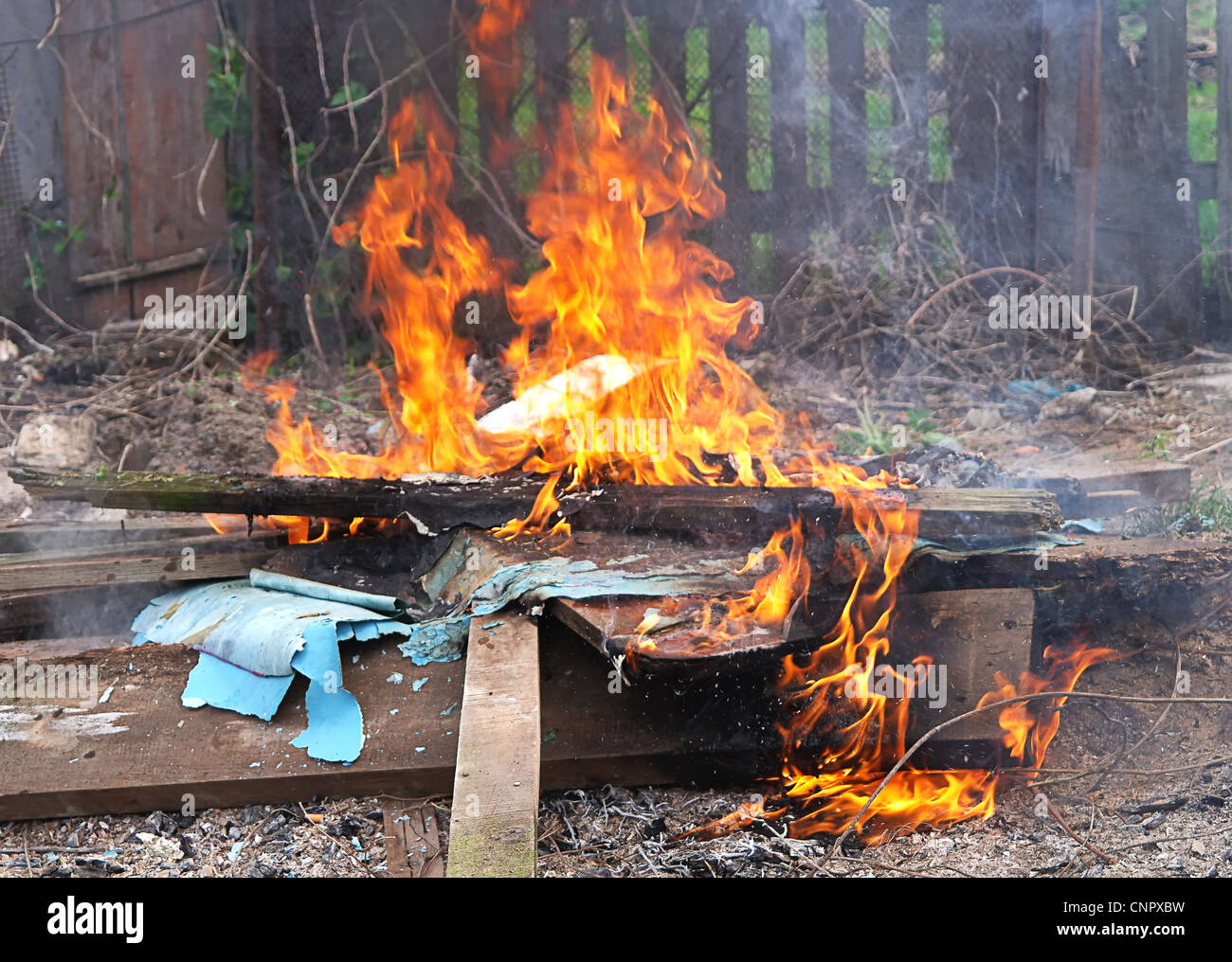 Fire Flame burning litter toxic illegal poison clouds Stock Photo Alamy