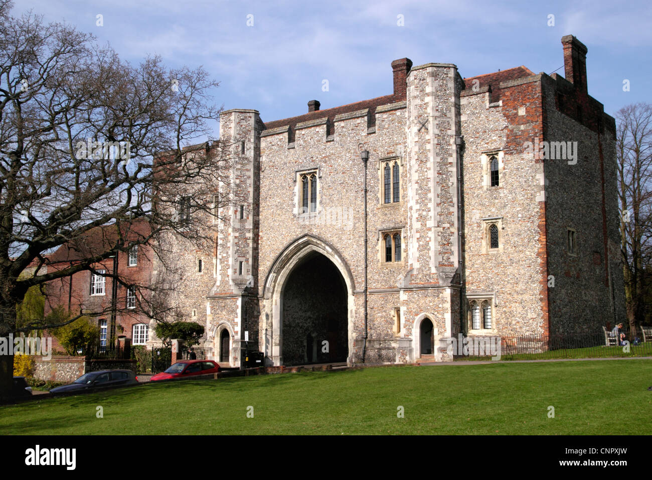 Abbey Gateway St Albans Hertfordshire Stock Photo