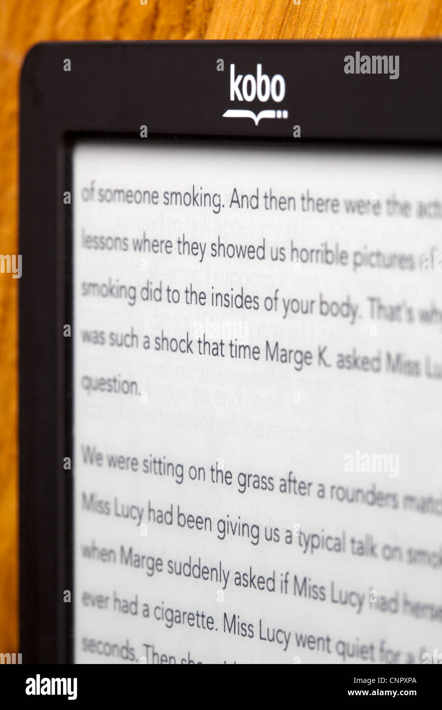 Kobo Ebook Reader Stock Photo Alamy