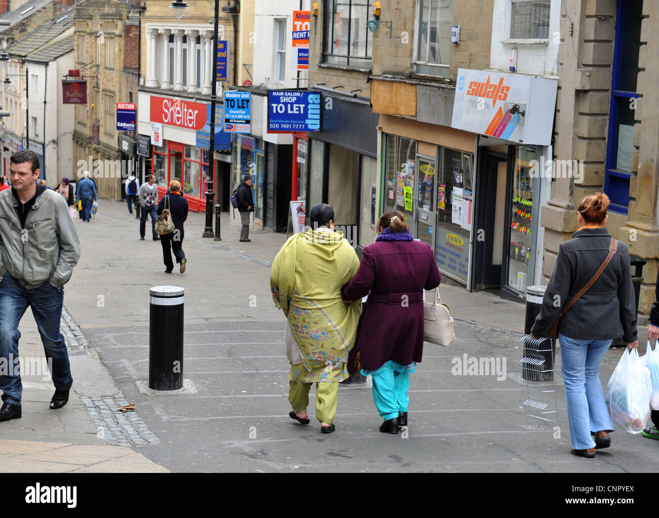 Bradford city centre post the Galloway election victory, showing