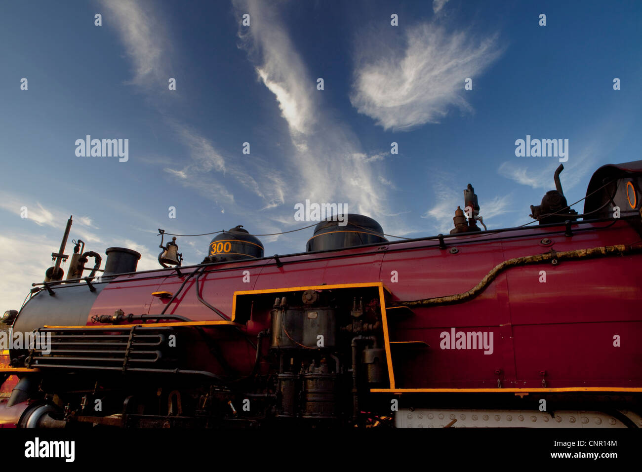 Steam Locomotive, Texas State Railroad, 1881, Rusk Texas Stock Photo
