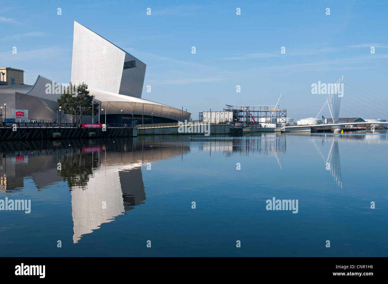 The Imperial War Museum North over the Manchester Ship Canal at Salford ...