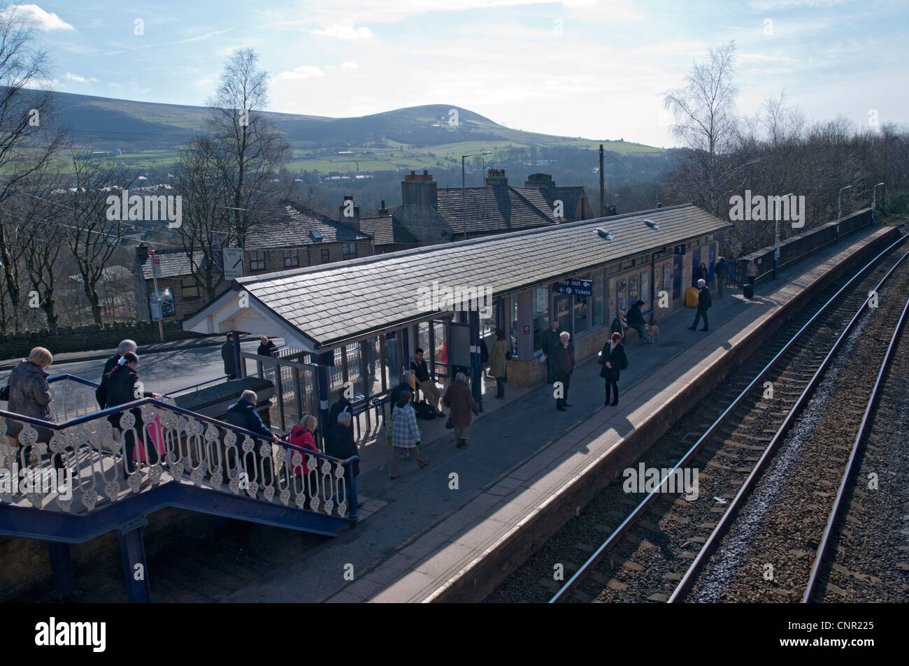 Greenfield railway station, Saddleworth, Oldham district, Greater