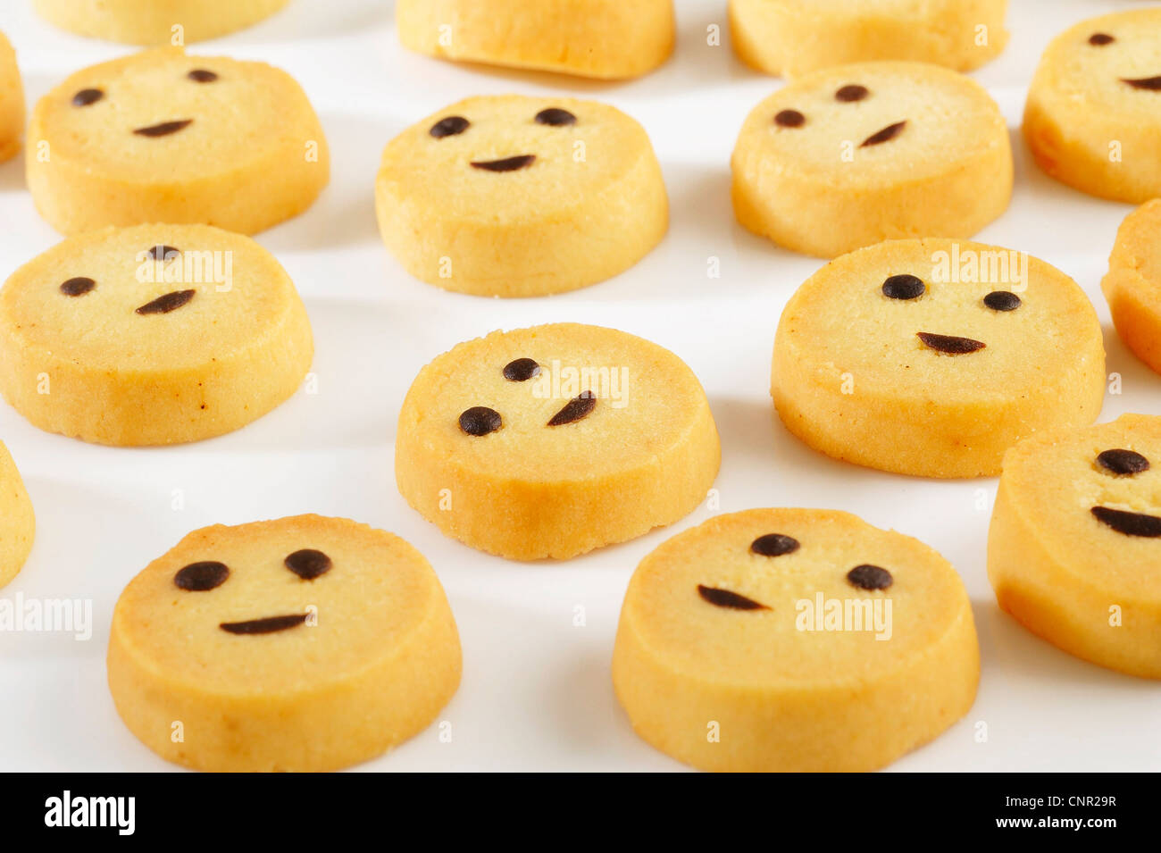 happy cookies on white Stock Photo