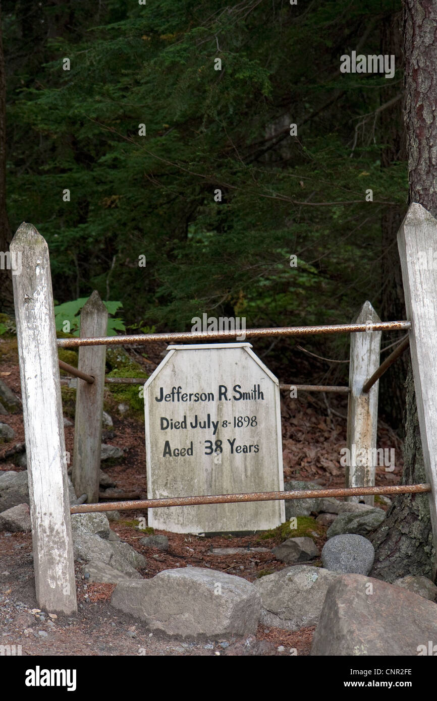 Cemetery near Dyea, Alaska, USA Stock Photo