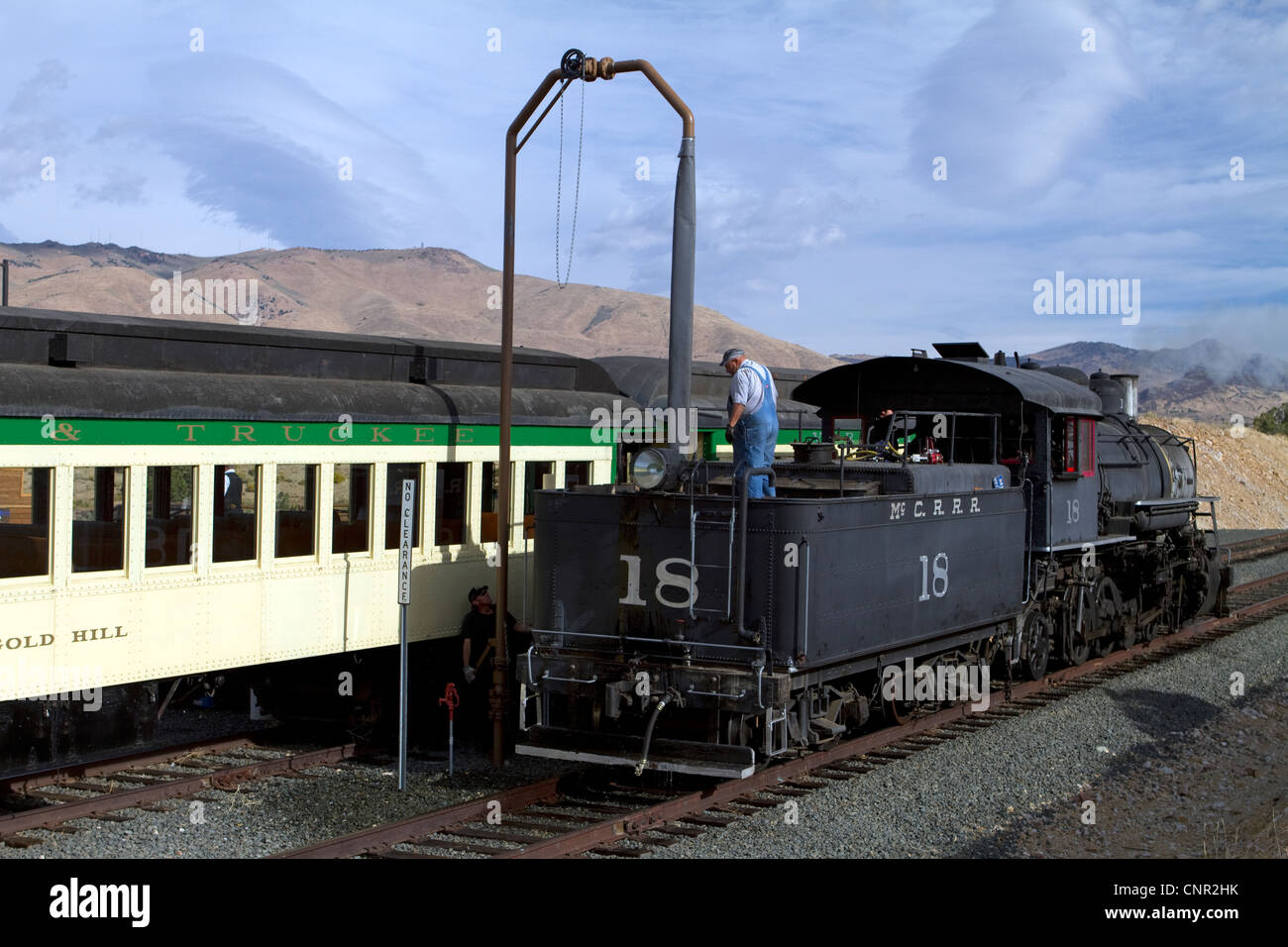 Virginia and Truckee Railroad tourist train runs between Carson City