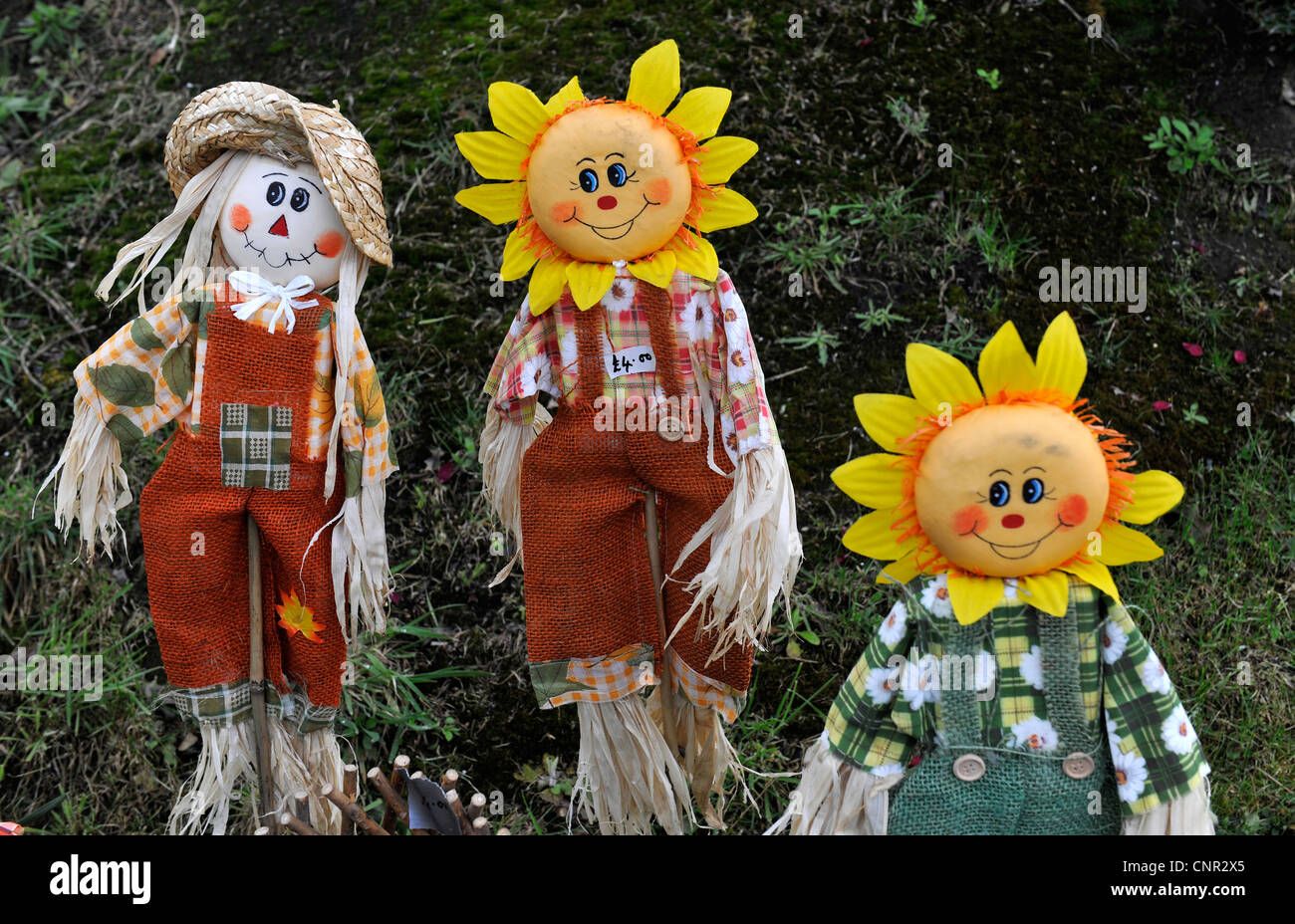 Garden Scarecrows at Loseley Park Stock Photo