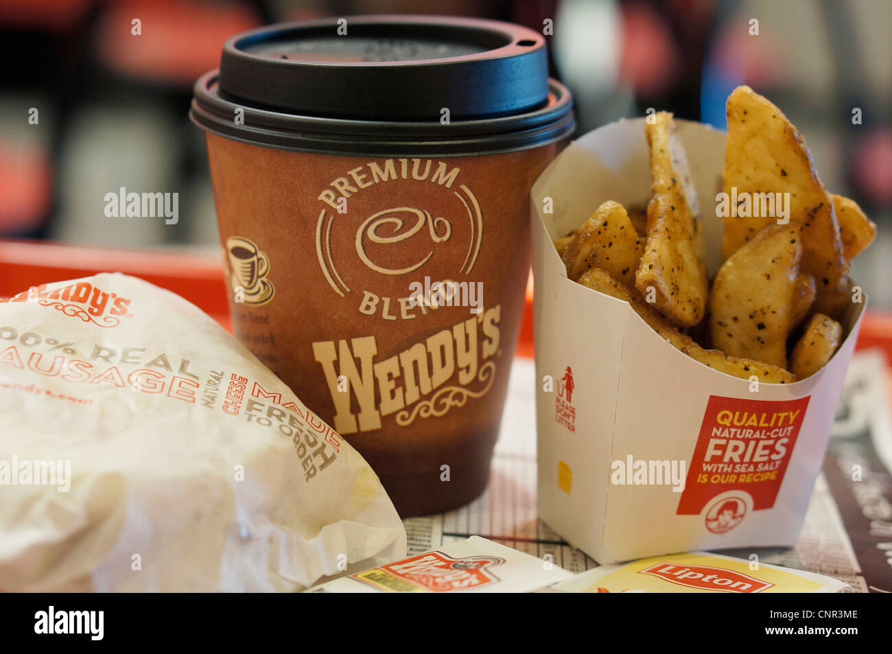 Wendy's Restaurant, Meal, Food, Stock Photo