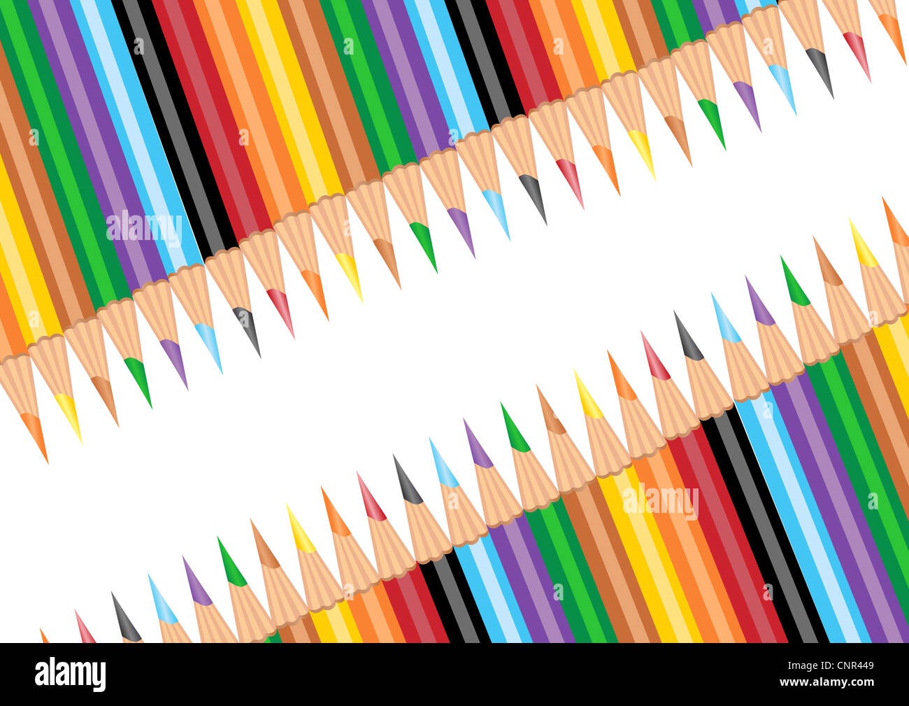 Abstract colorful pencils border Stock Photo - Alamy