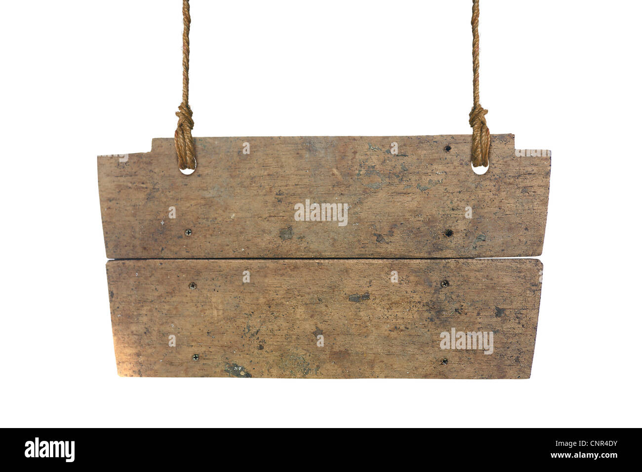 wooden sign isolated on a white background Stock Photo - Alamy