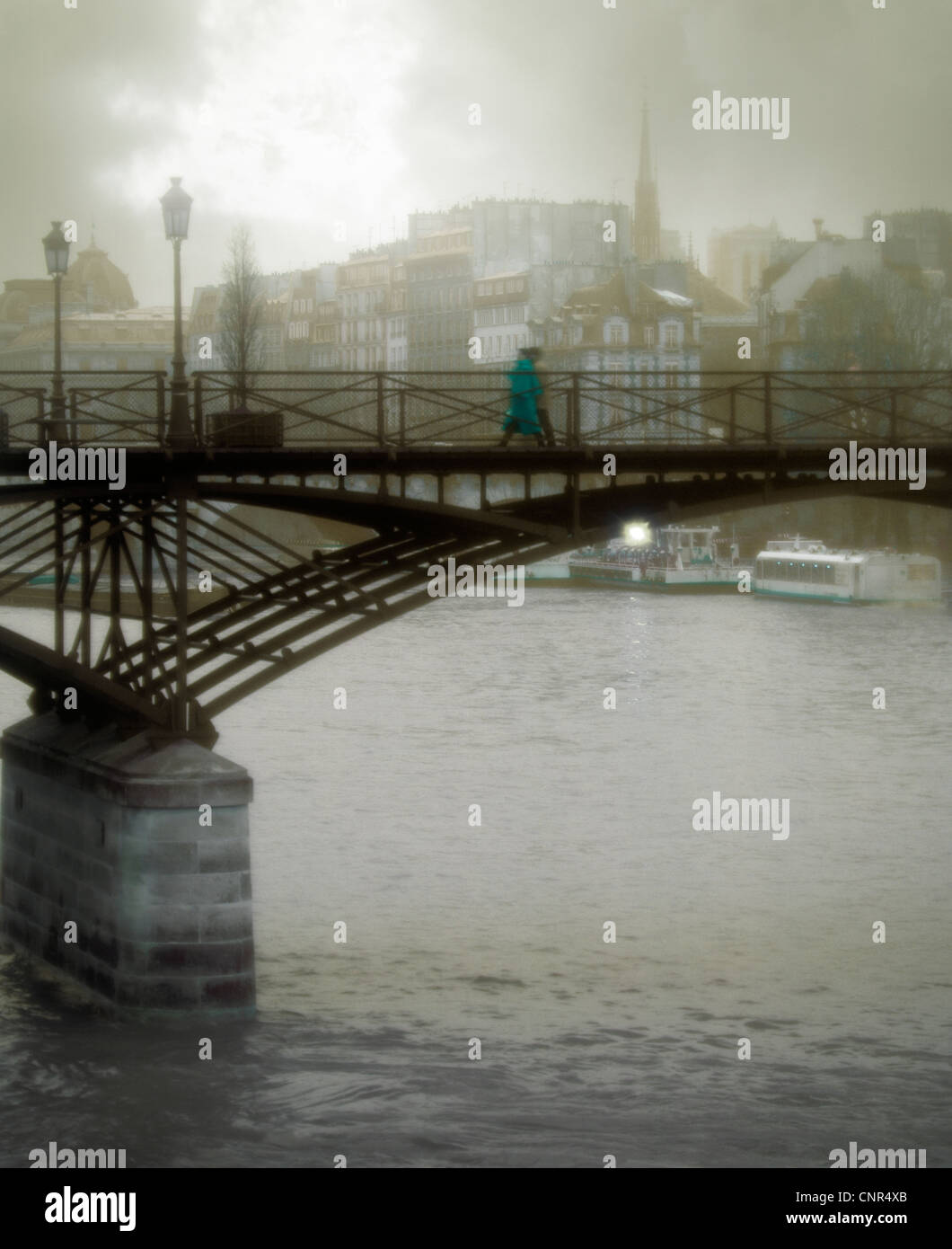 France, Paris, River Seine and Pont Des Arts Bridge Stock Photo - Alamy