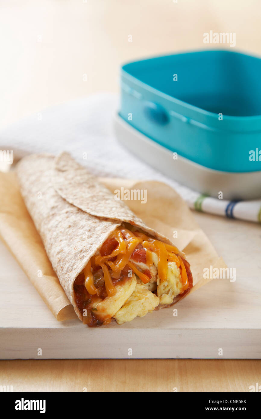 Breakfast Burrito Wrap Stock Photo - Alamy