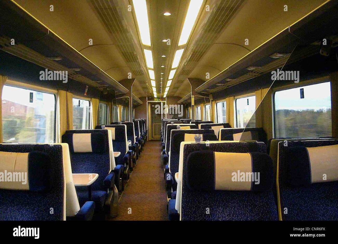 First Class interior of a Midland Mainline TF vehicle. Stock Photo