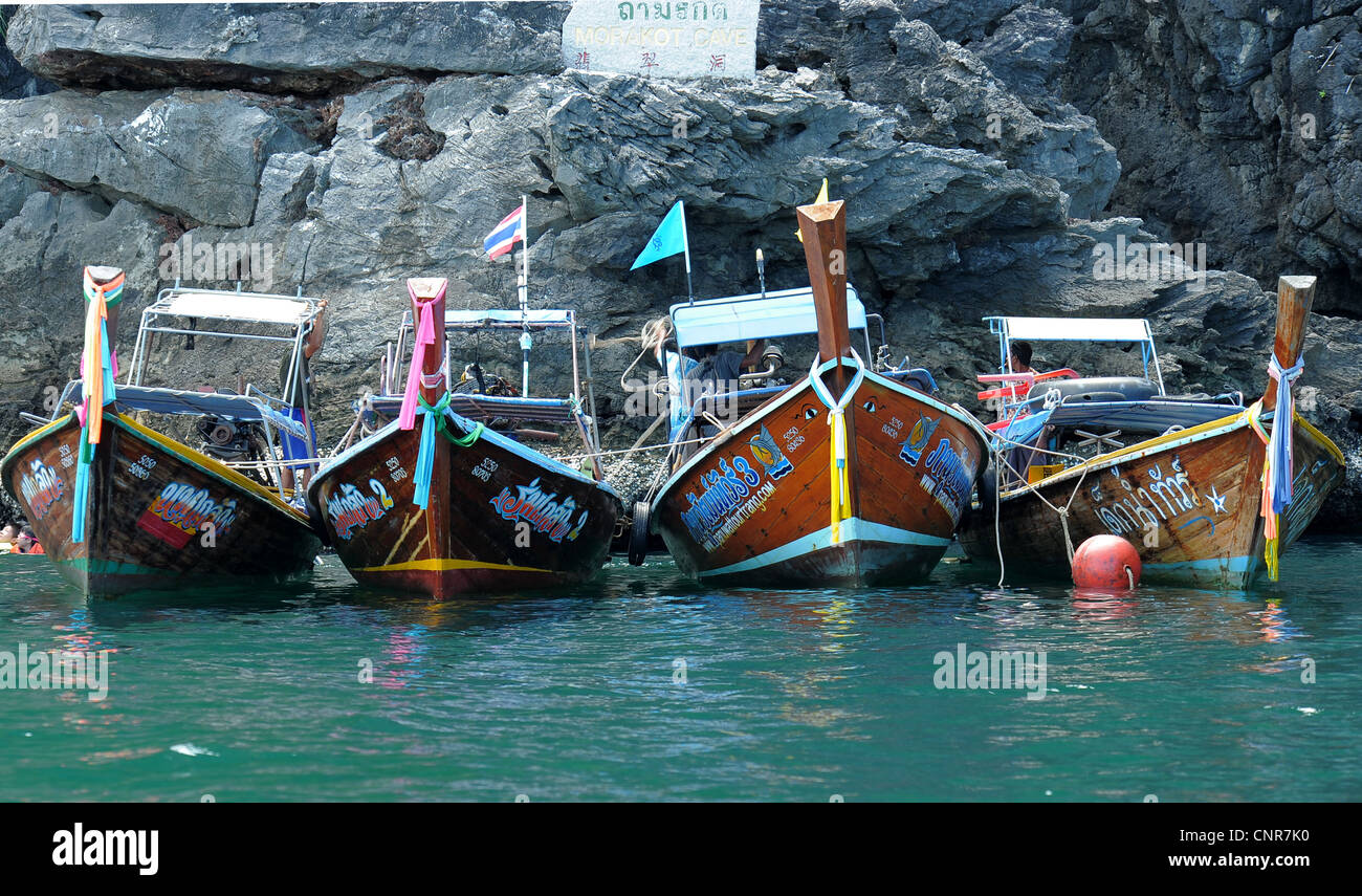 fishing boats , the island of koh mook (also known as ko muk) , andaman