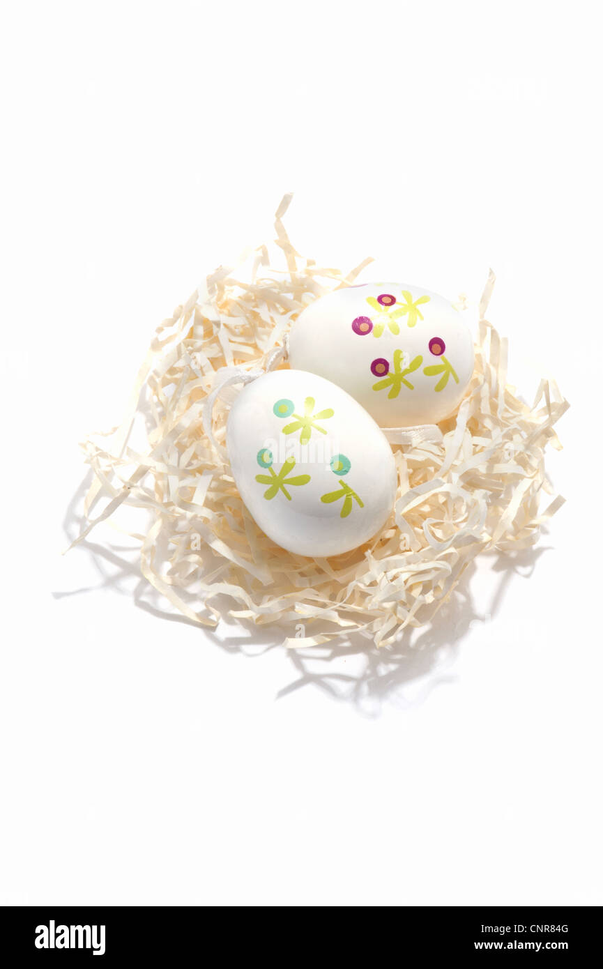 Easter Eggs Decorated With Botanical Patterns decoupage In Nest Of Straw In  Bowl Photograph by Great Stock! - Pixels