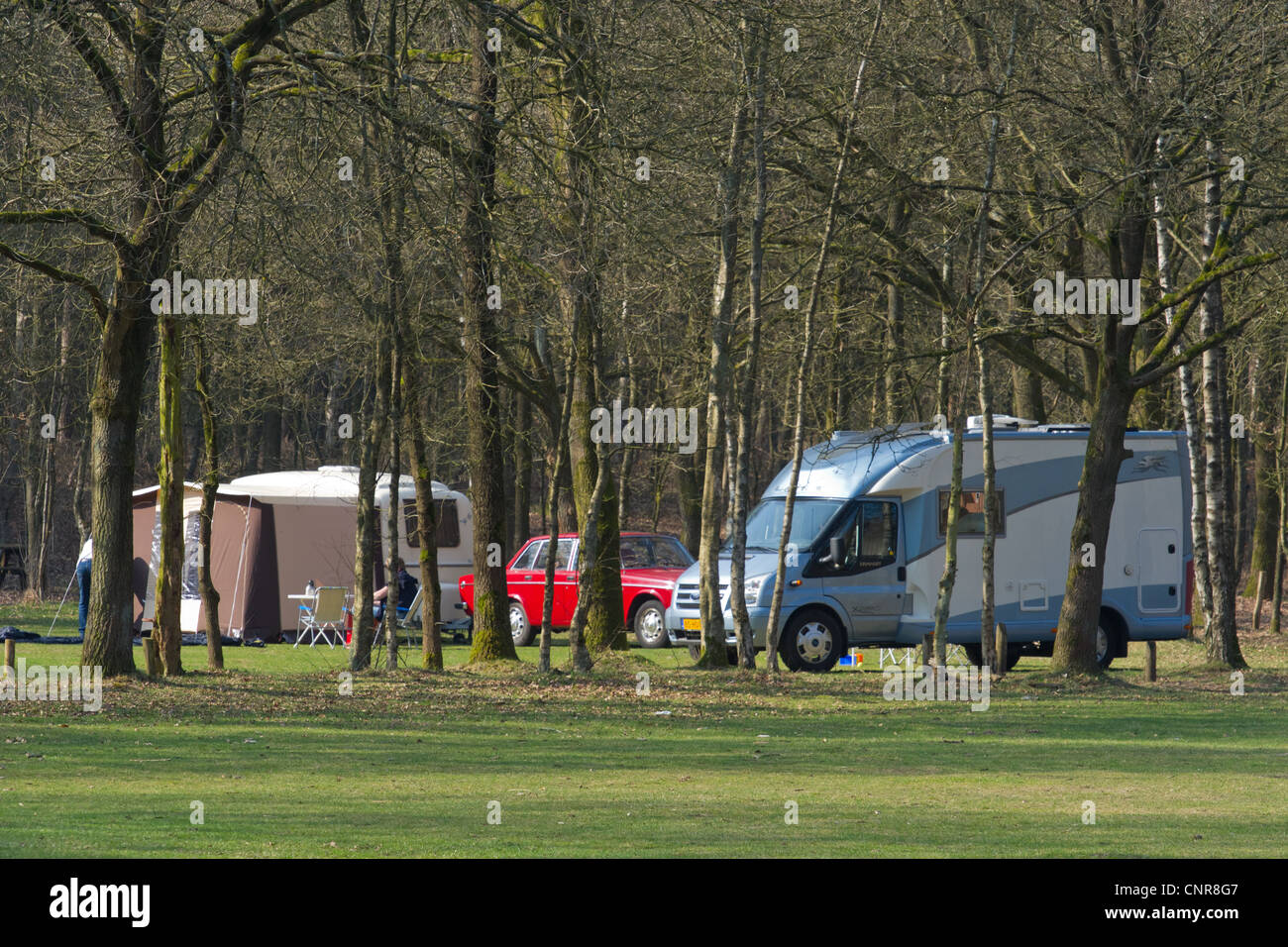 Day camping at Drakenstein 'De Kuil' in Lage Vuursche Stock Photo