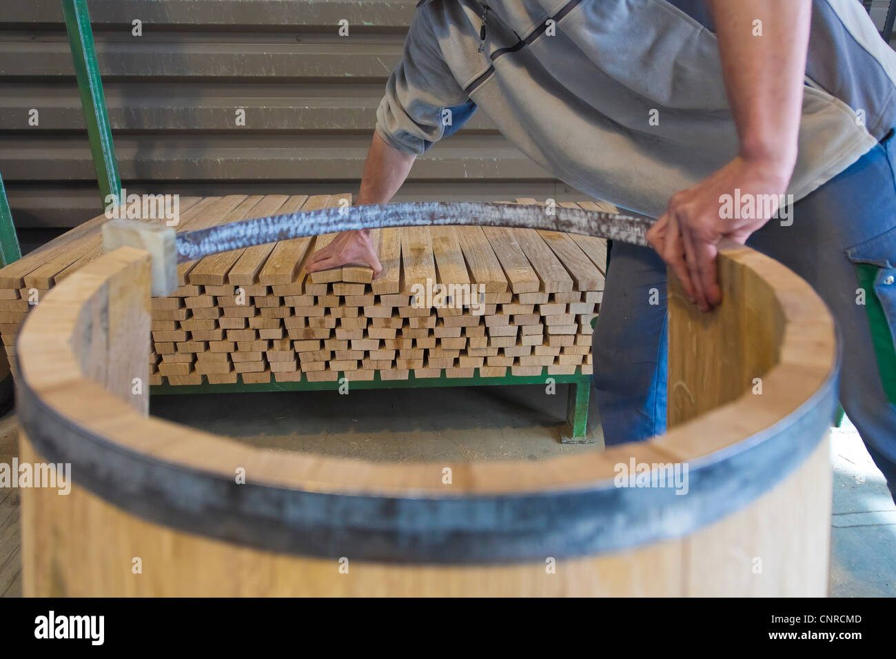 Stock of barrel staves., Cooperage Damy Father and Sun. Meursault