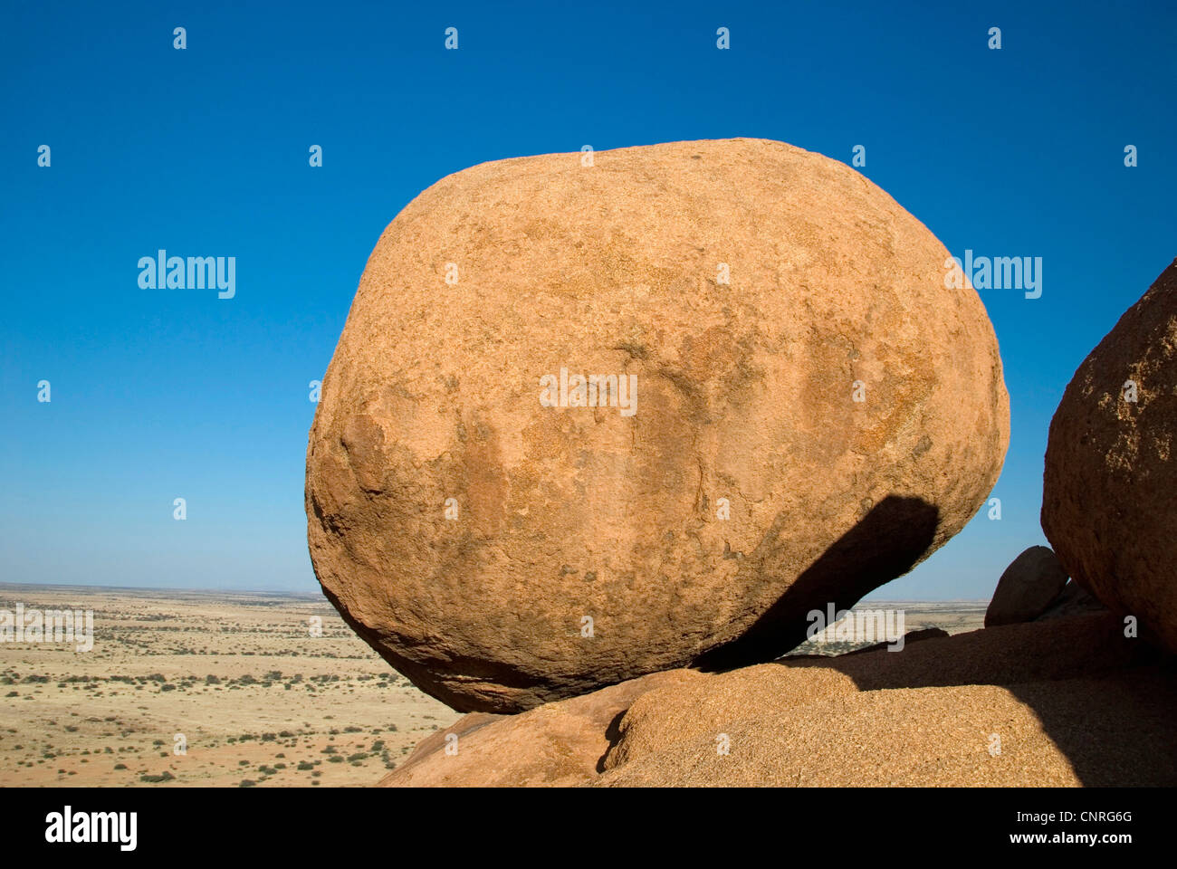 rock boulder Bushman's Paradise, Spitzkoppe, Namibia, Damaraland Stock Photo